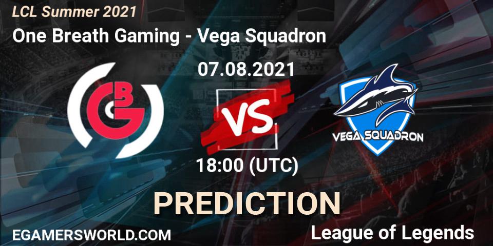 Pronóstico One Breath Gaming - Vega Squadron. 07.08.21, LoL, LCL Summer 2021