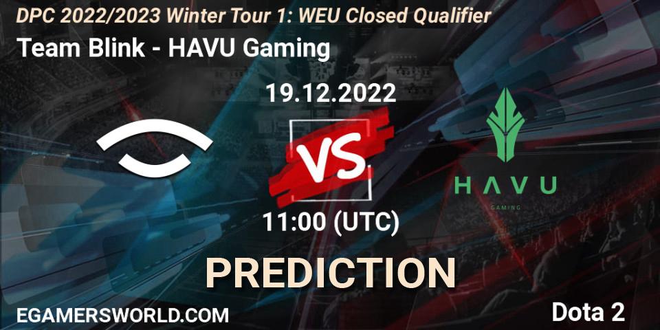 Pronóstico Team Blink - HAVU Gaming. 19.12.22, Dota 2, DPC 2022/2023 Winter Tour 1: WEU Closed Qualifier