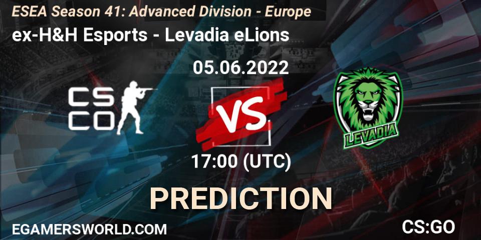 Pronóstico ex-H&H Esports - Levadia eLions. 05.06.2022 at 17:00, Counter-Strike (CS2), ESEA Season 41: Advanced Division - Europe