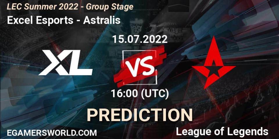Pronóstico Excel Esports - Astralis. 15.07.2022 at 16:00, LoL, LEC Summer 2022 - Group Stage