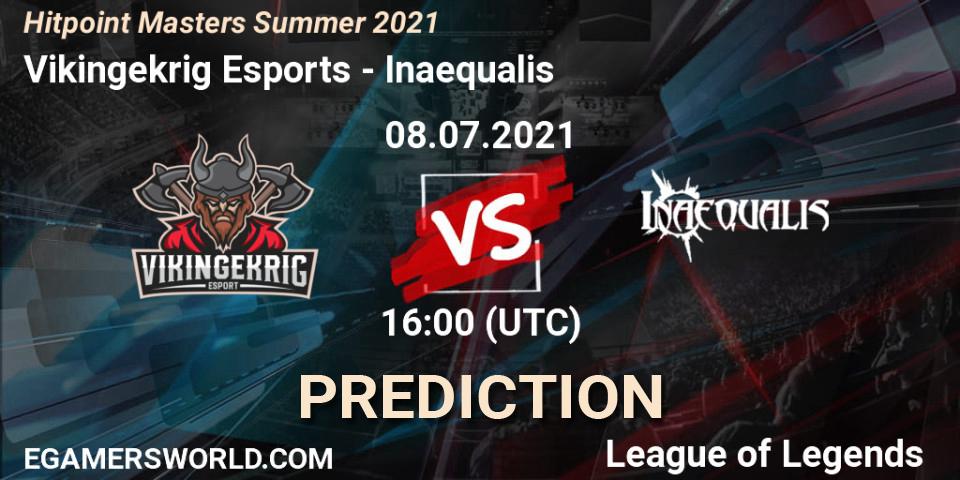 Pronóstico Vikingekrig Esports - Inaequalis. 08.07.2021 at 16:00, LoL, Hitpoint Masters Summer 2021