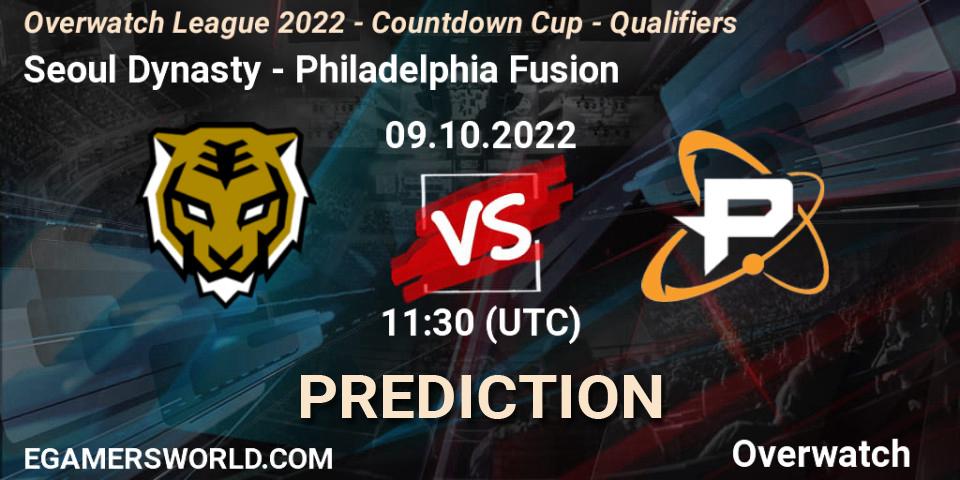 Pronóstico Seoul Dynasty - Philadelphia Fusion. 09.10.22, Overwatch, Overwatch League 2022 - Countdown Cup - Qualifiers