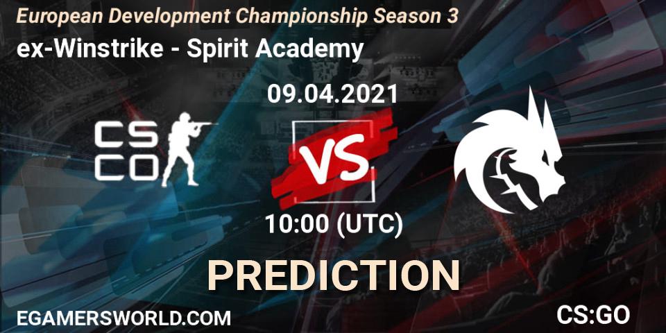 Pronóstico 1WIN - Spirit Academy. 09.04.2021 at 10:00, Counter-Strike (CS2), European Development Championship Season 3