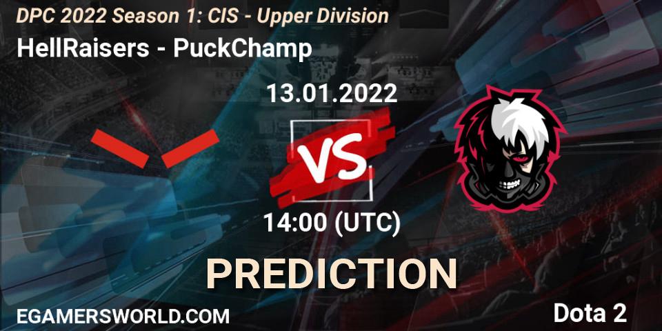 Pronóstico HellRaisers - PuckChamp. 13.01.2022 at 14:48, Dota 2, DPC 2022 Season 1: CIS - Upper Division