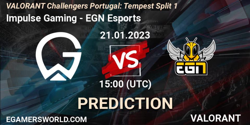Pronóstico Impulse Gaming - EGN Esports. 21.01.2023 at 15:00, VALORANT, VALORANT Challengers 2023 Portugal: Tempest Split 1