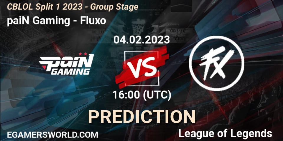Pronóstico paiN Gaming - Fluxo. 04.02.2023 at 16:00, LoL, CBLOL Split 1 2023 - Group Stage