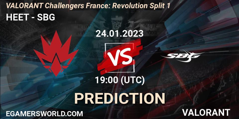 Pronóstico HEET - SBG. 24.01.2023 at 19:10, VALORANT, VALORANT Challengers 2023 France: Revolution Split 1