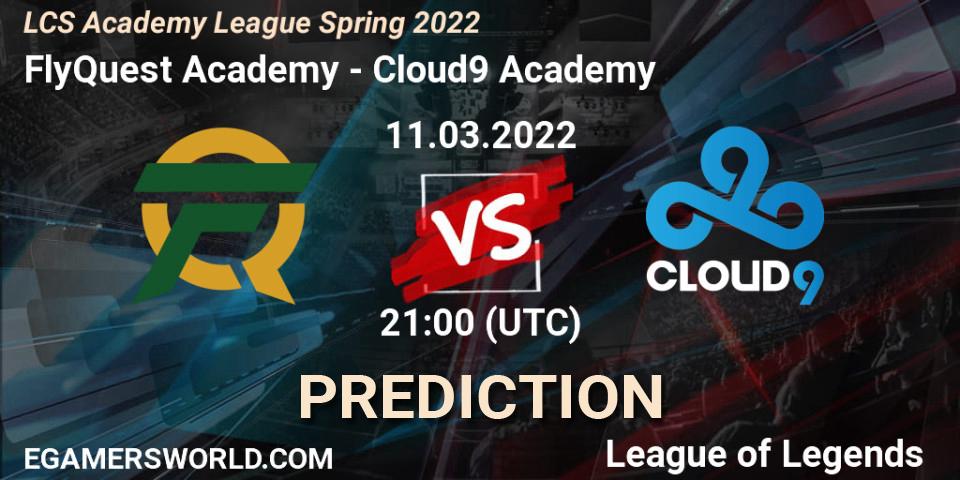 Pronóstico FlyQuest Academy - Cloud9 Academy. 11.03.2022 at 21:00, LoL, LCS Academy League Spring 2022