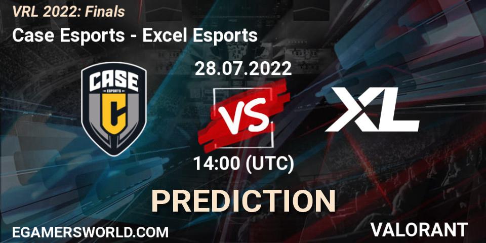 Pronóstico Case Esports - Excel Esports. 28.07.2022 at 14:00, VALORANT, VRL 2022: Finals