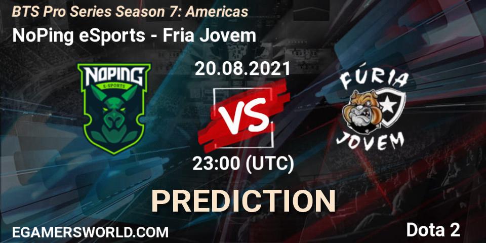 Pronóstico NoPing eSports - Fúria Jovem. 20.08.2021 at 22:35, Dota 2, BTS Pro Series Season 7: Americas