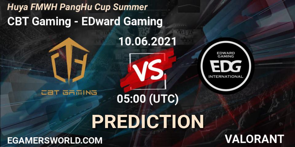 Pronóstico CBT Gaming - EDward Gaming. 10.06.2021 at 05:00, VALORANT, Huya FMWH PangHu Cup Summer