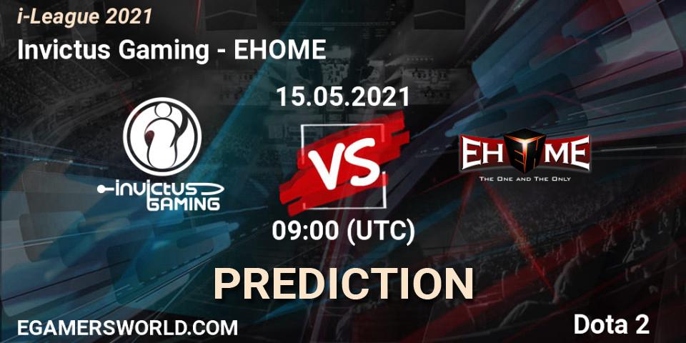 Pronóstico Invictus Gaming - EHOME. 15.05.21, Dota 2, i-League 2021 Season 1