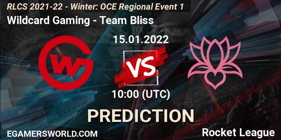 Pronóstico Wildcard Gaming - Team Bliss. 15.01.22, Rocket League, RLCS 2021-22 - Winter: OCE Regional Event 1