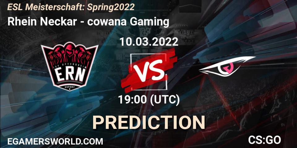 Pronóstico Rhein Neckar - cowana Gaming. 10.03.2022 at 19:00, Counter-Strike (CS2), ESL Meisterschaft: Spring 2022