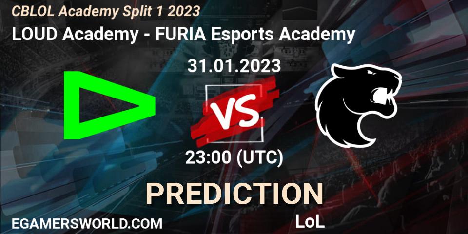 Pronóstico LOUD Academy - FURIA Esports Academy. 31.01.23, LoL, CBLOL Academy Split 1 2023