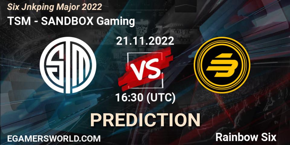 Pronóstico TSM - SANDBOX Gaming. 23.11.22, Rainbow Six, Six Jönköping Major 2022