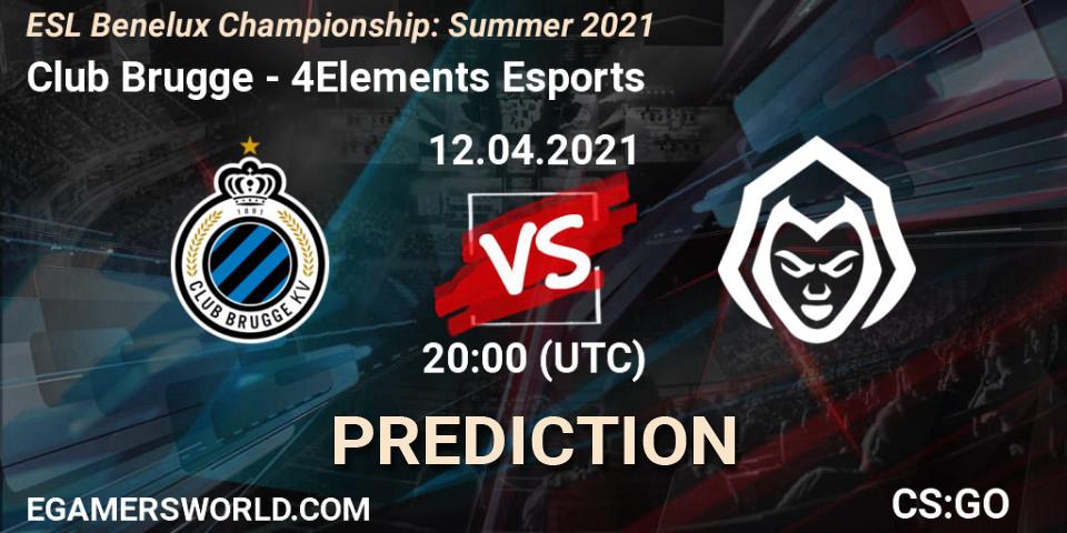 Pronóstico Club Brugge - 4Elements Esports. 12.04.2021 at 20:00, Counter-Strike (CS2), ESL Benelux Championship: Summer 2021