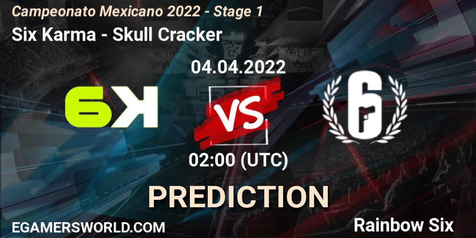 Pronóstico Six Karma - Skull Cracker. 04.04.2022 at 02:00, Rainbow Six, Campeonato Mexicano 2022 - Stage 1