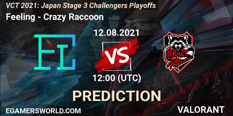 Pronóstico Feeling - Crazy Raccoon. 12.08.2021 at 12:00, VALORANT, VCT 2021: Japan Stage 3 Challengers Playoffs