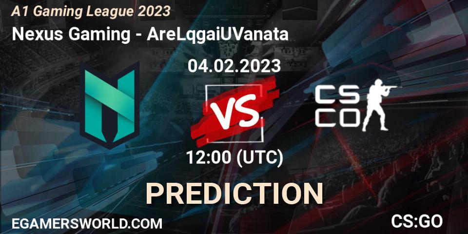 Pronóstico Nexus Gaming - AreLqgaiUVanata. 04.02.23, CS2 (CS:GO), A1 Gaming League 2023