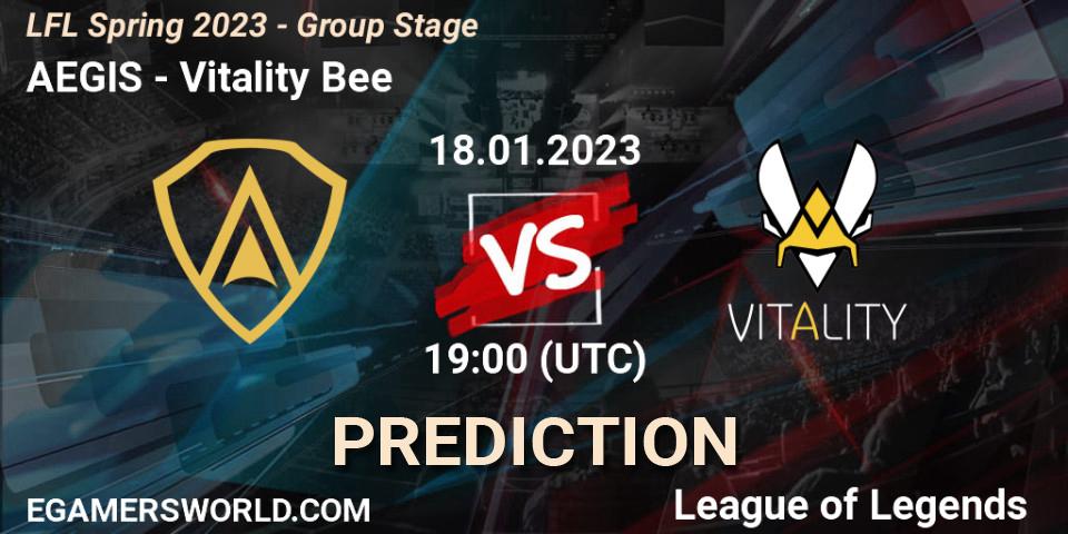 Pronóstico AEGIS - Vitality Bee. 18.01.2023 at 19:00, LoL, LFL Spring 2023 - Group Stage