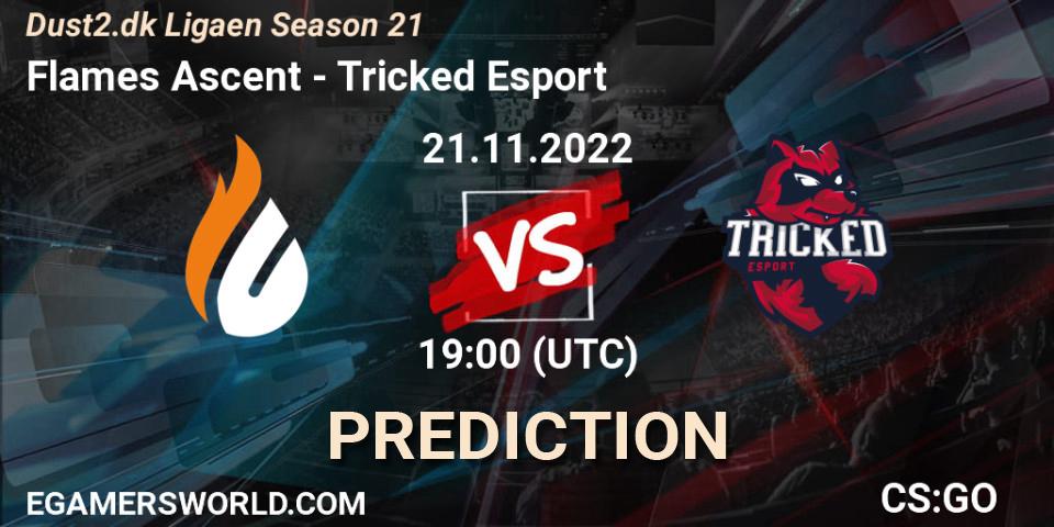 Pronóstico Flames Ascent - Tricked Esport. 21.11.2022 at 19:00, Counter-Strike (CS2), Dust2.dk Ligaen Season 21