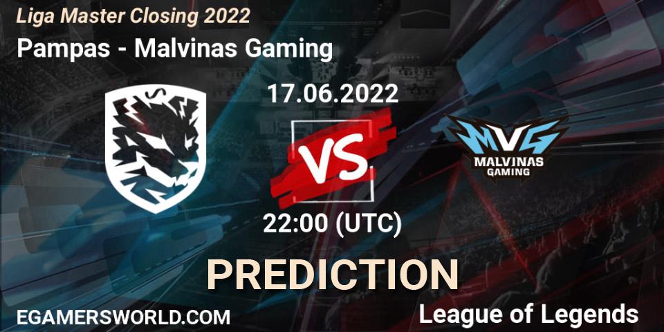 Pronóstico Pampas - Malvinas Gaming. 17.06.2022 at 22:00, LoL, Liga Master Closing 2022