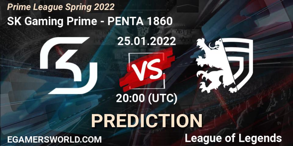Pronóstico SK Gaming Prime - PENTA 1860. 25.01.2022 at 20:00, LoL, Prime League Spring 2022