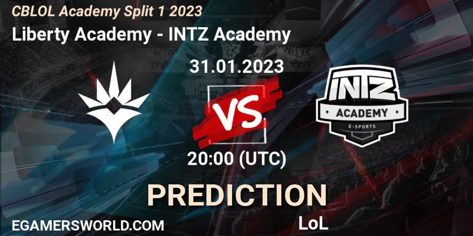 Pronóstico Liberty Academy - INTZ Academy. 31.01.2023 at 20:00, LoL, CBLOL Academy Split 1 2023