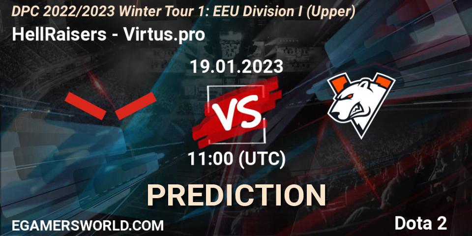 Pronóstico HellRaisers - Virtus.pro. 19.01.2023 at 11:02, Dota 2, DPC 2022/2023 Winter Tour 1: EEU Division I (Upper)