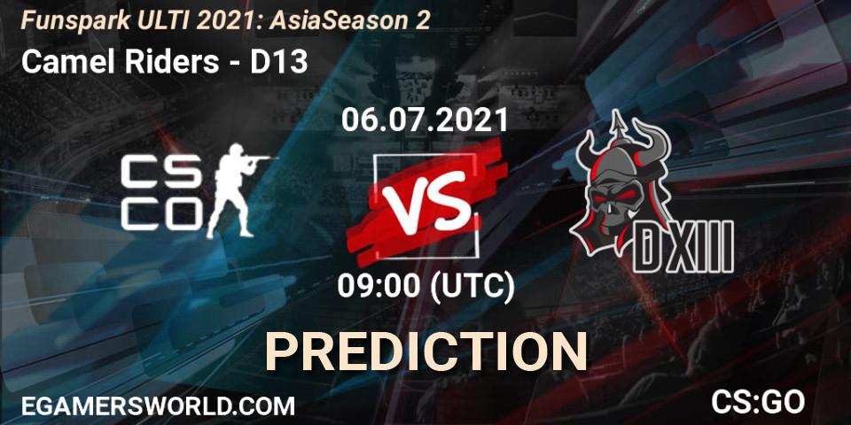 Pronóstico Camel Riders - D13. 06.07.2021 at 09:00, Counter-Strike (CS2), Funspark ULTI 2021: Asia Season 2