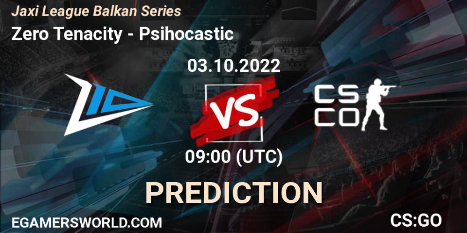 Pronóstico Zero Tenacity - Psihocastic. 03.10.2022 at 09:00, Counter-Strike (CS2), Jaxi League Balkan Series