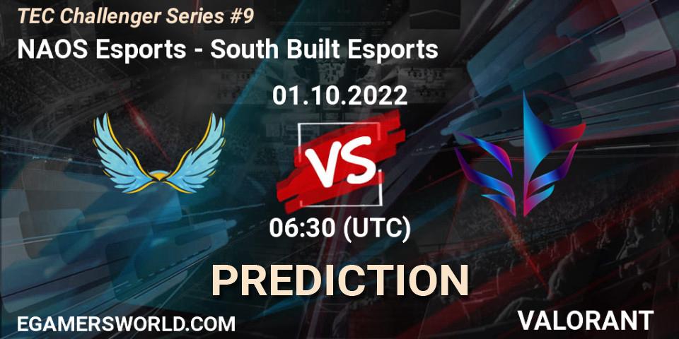 Pronóstico NAOS Esports - South Built Esports. 01.10.2022 at 06:30, VALORANT, TEC Challenger Series #9