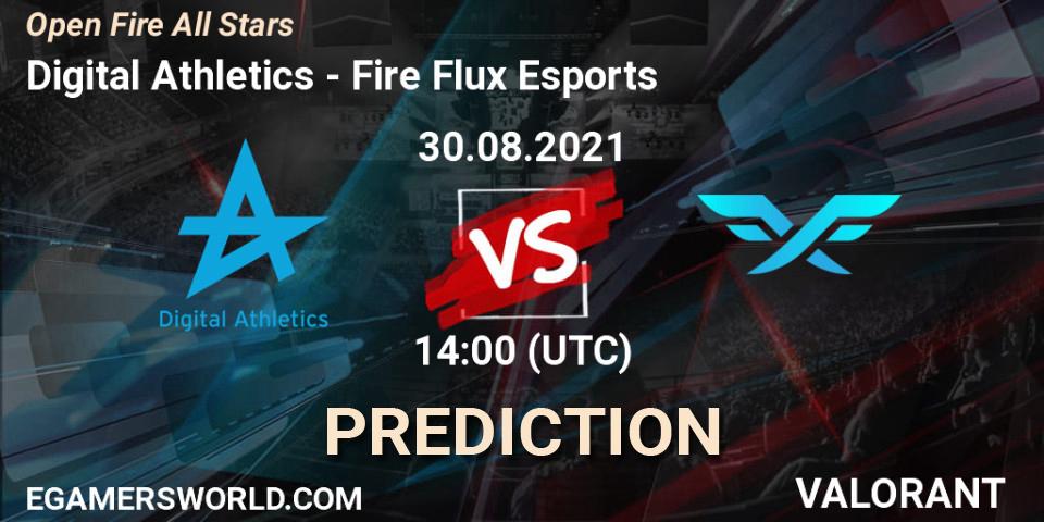 Pronóstico Digital Athletics - Fire Flux Esports. 30.08.2021 at 18:30, VALORANT, Open Fire All Stars