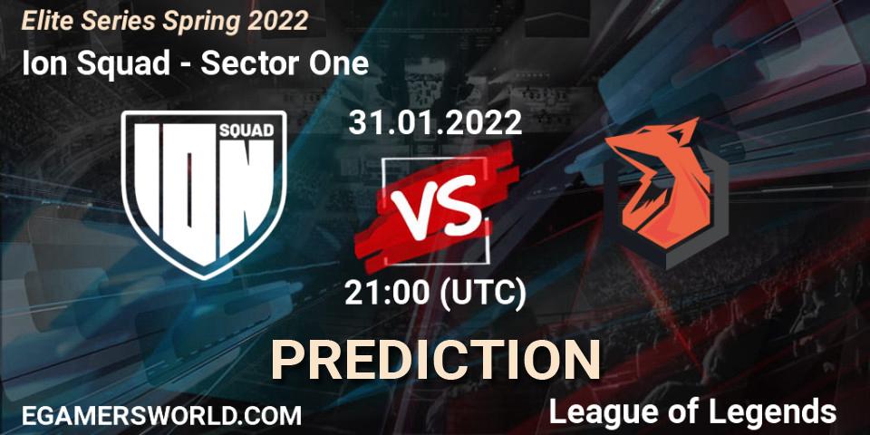 Pronóstico Ion Squad - Sector One. 31.01.2022 at 21:00, LoL, Elite Series Spring 2022