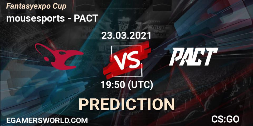 Pronóstico mousesports - PACT. 23.03.2021 at 20:10, Counter-Strike (CS2), Fantasyexpo Cup Spring 2021