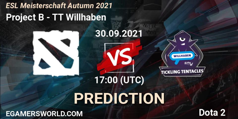 Pronóstico Project B - TT Willhaben. 30.09.2021 at 17:02, Dota 2, ESL Meisterschaft Autumn 2021