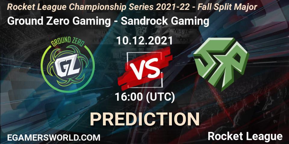 Pronóstico Ground Zero Gaming - Sandrock Gaming. 10.12.21, Rocket League, RLCS 2021-22 - Fall Split Major