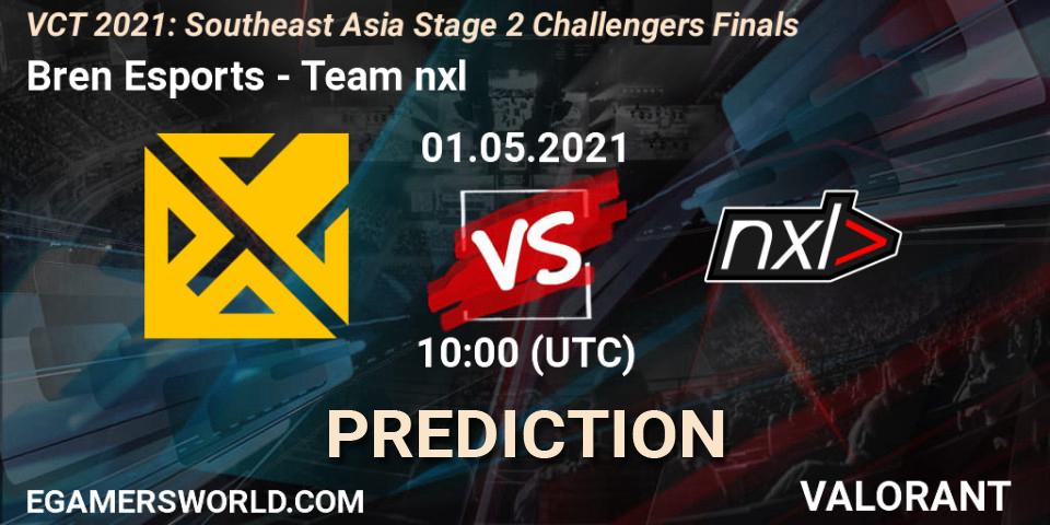 Pronóstico Bren Esports - Team nxl. 01.05.2021 at 10:00, VALORANT, VCT 2021: Southeast Asia Stage 2 Challengers Finals