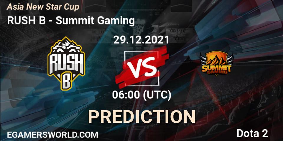Pronóstico RUSH B - Forest. 29.12.2021 at 05:13, Dota 2, Asia New Star Cup