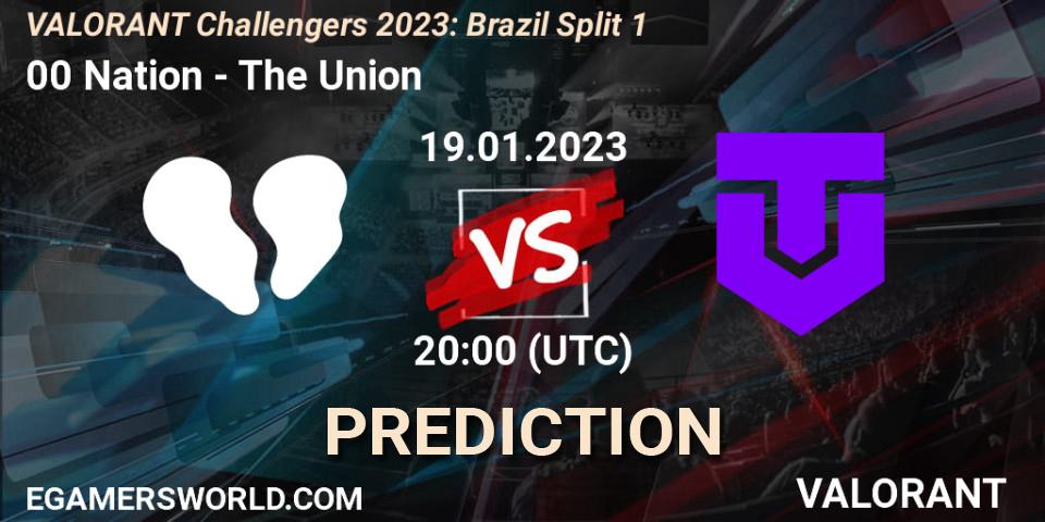 Pronóstico 00 Nation - The Union. 19.01.23, VALORANT, VALORANT Challengers 2023: Brazil Split 1