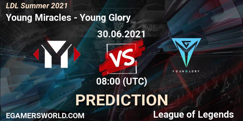Pronóstico Young Miracles - Young Glory. 30.06.2021 at 08:00, LoL, LDL Summer 2021