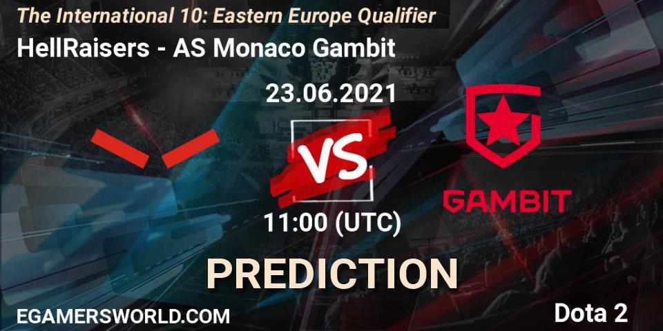 Pronóstico HellRaisers - AS Monaco Gambit. 23.06.2021 at 15:30, Dota 2, The International 10: Eastern Europe Qualifier