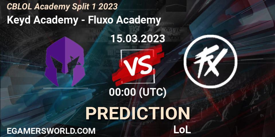 Pronóstico Keyd Academy - Fluxo Academy. 15.03.2023 at 00:00, LoL, CBLOL Academy Split 1 2023