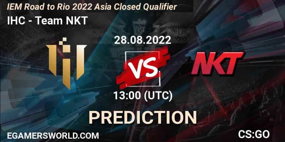 Pronóstico IHC - Team NKT. 28.08.2022 at 13:00, Counter-Strike (CS2), IEM Road to Rio 2022 Asia Closed Qualifier