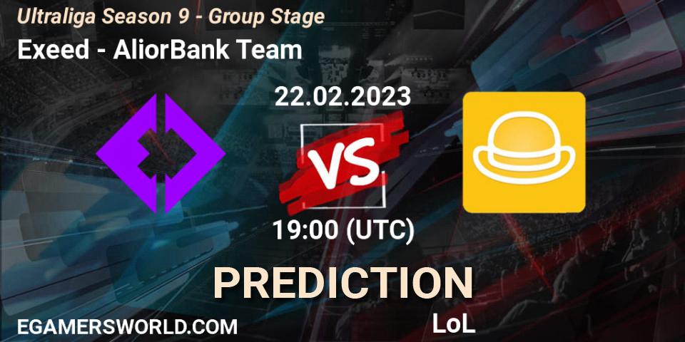 Pronóstico Exeed - AliorBank Team. 27.02.2023 at 19:15, LoL, Ultraliga Season 9 - Group Stage