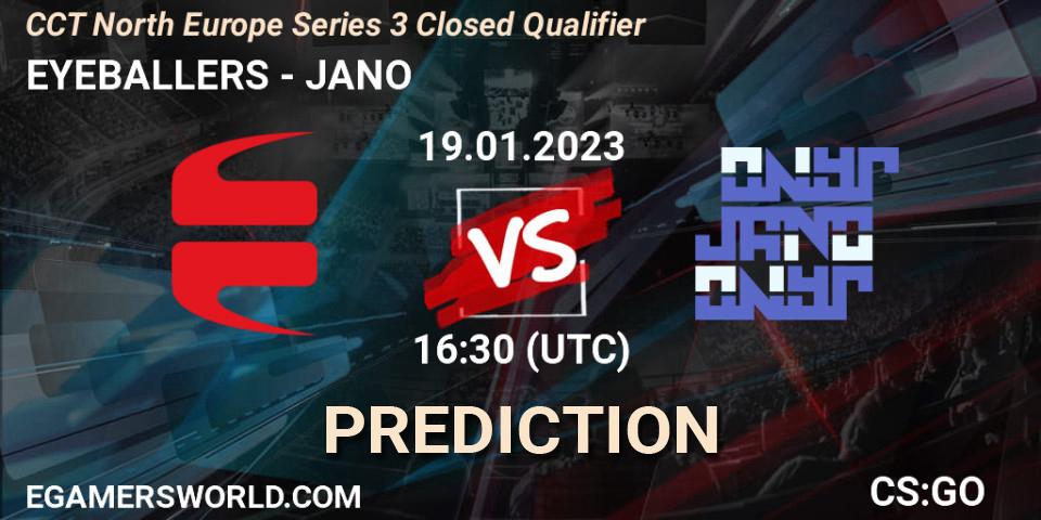 Pronóstico EYEBALLERS - JANO. 19.01.2023 at 16:40, Counter-Strike (CS2), CCT North Europe Series 3 Closed Qualifier
