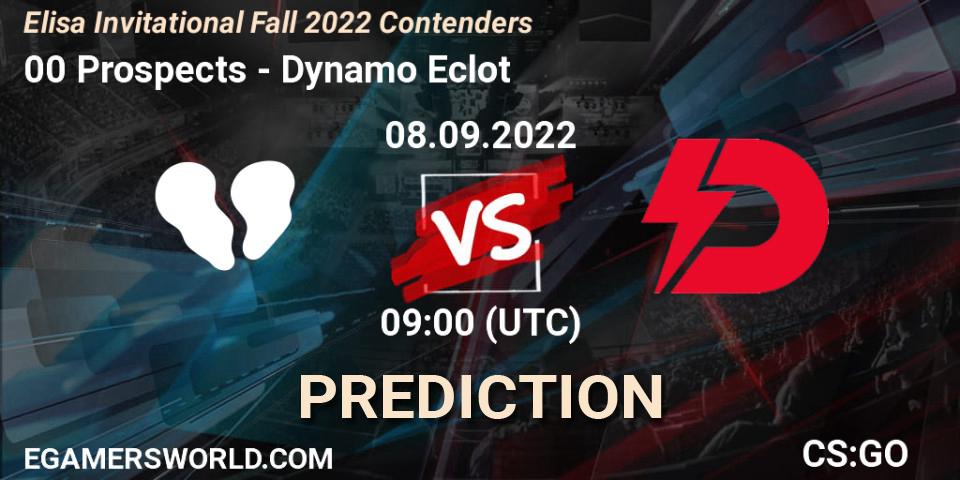 Pronóstico 00 Prospects - Dynamo Eclot. 08.09.2022 at 09:00, Counter-Strike (CS2), Elisa Invitational Fall 2022 Contenders