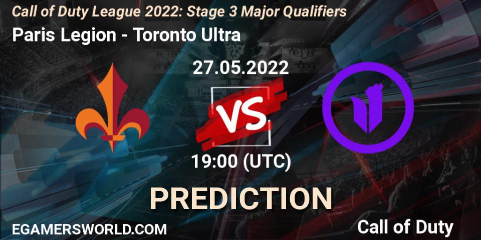 Pronóstico Paris Legion - Toronto Ultra. 27.05.22, Call of Duty, Call of Duty League 2022: Stage 3