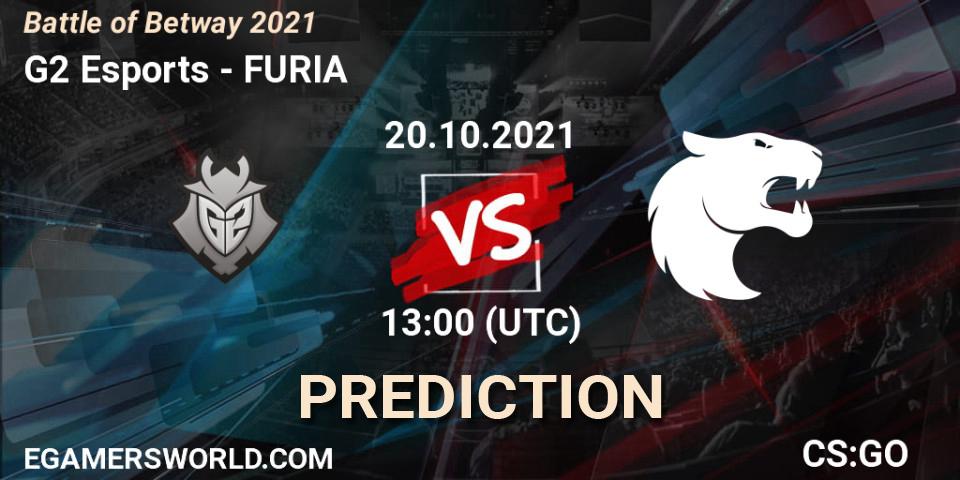 Pronóstico G2 Esports - FURIA. 20.10.2021 at 13:10, Counter-Strike (CS2), Battle of Betway 2021
